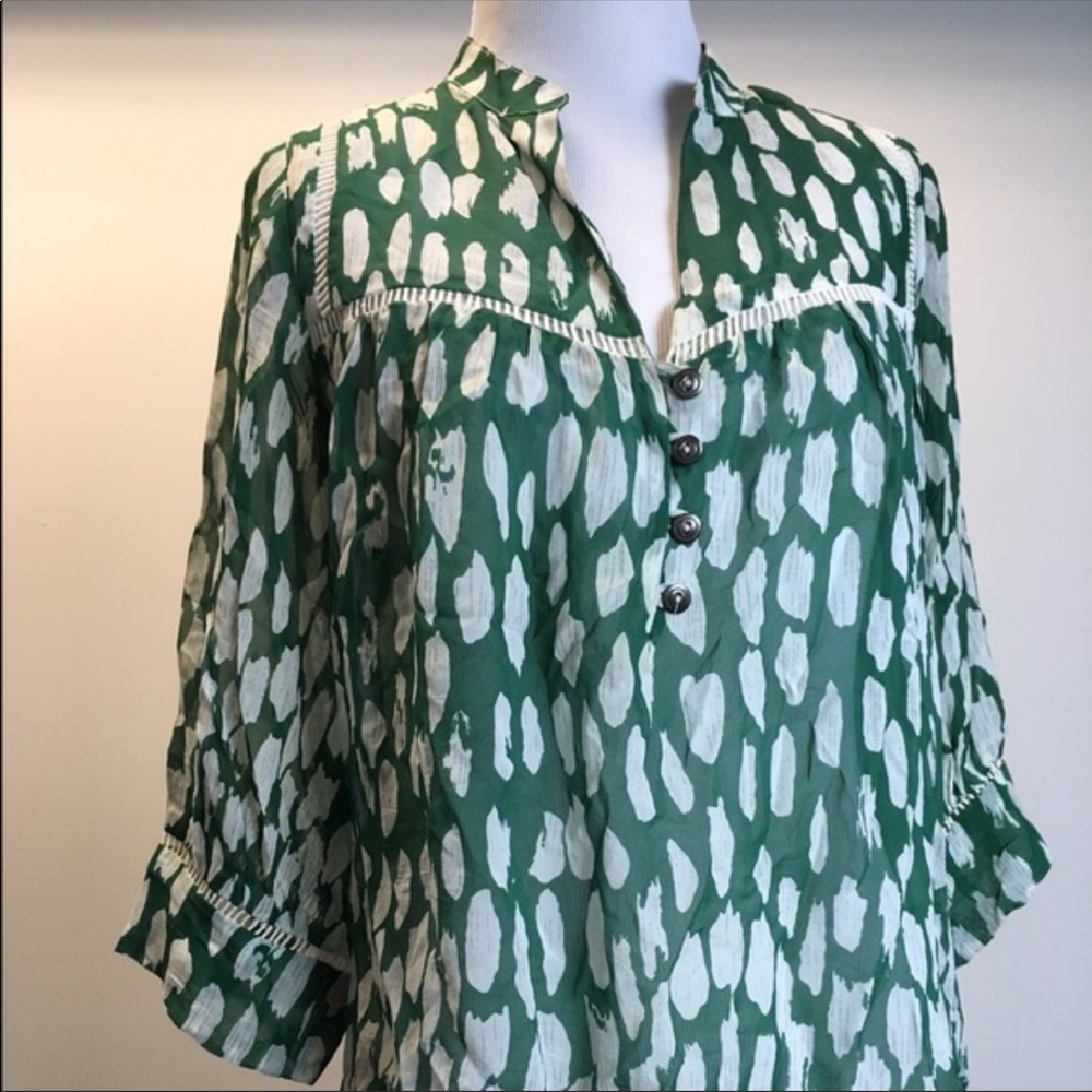 Dolan green silk shirt
